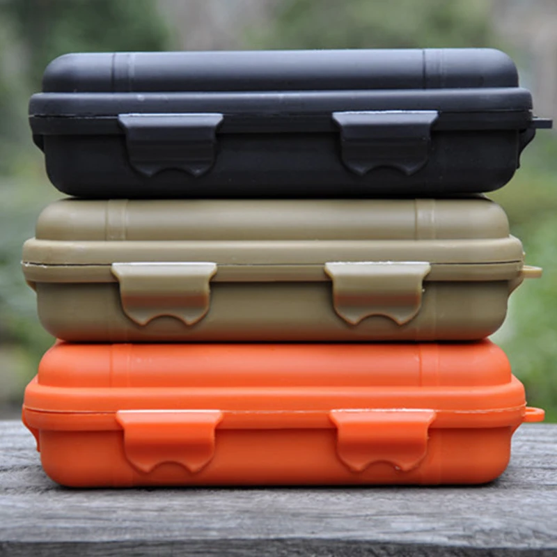

Outdoor Waterproof Storage Box Case Travel Kit Shockproof Emergency Airtight Pill Holder Survival Sundry Container Carrying Box