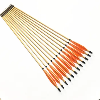 

6/12Pcs/Lot High Quality Traditional Handmade Wooden Arrow 32'' Archery Hunting