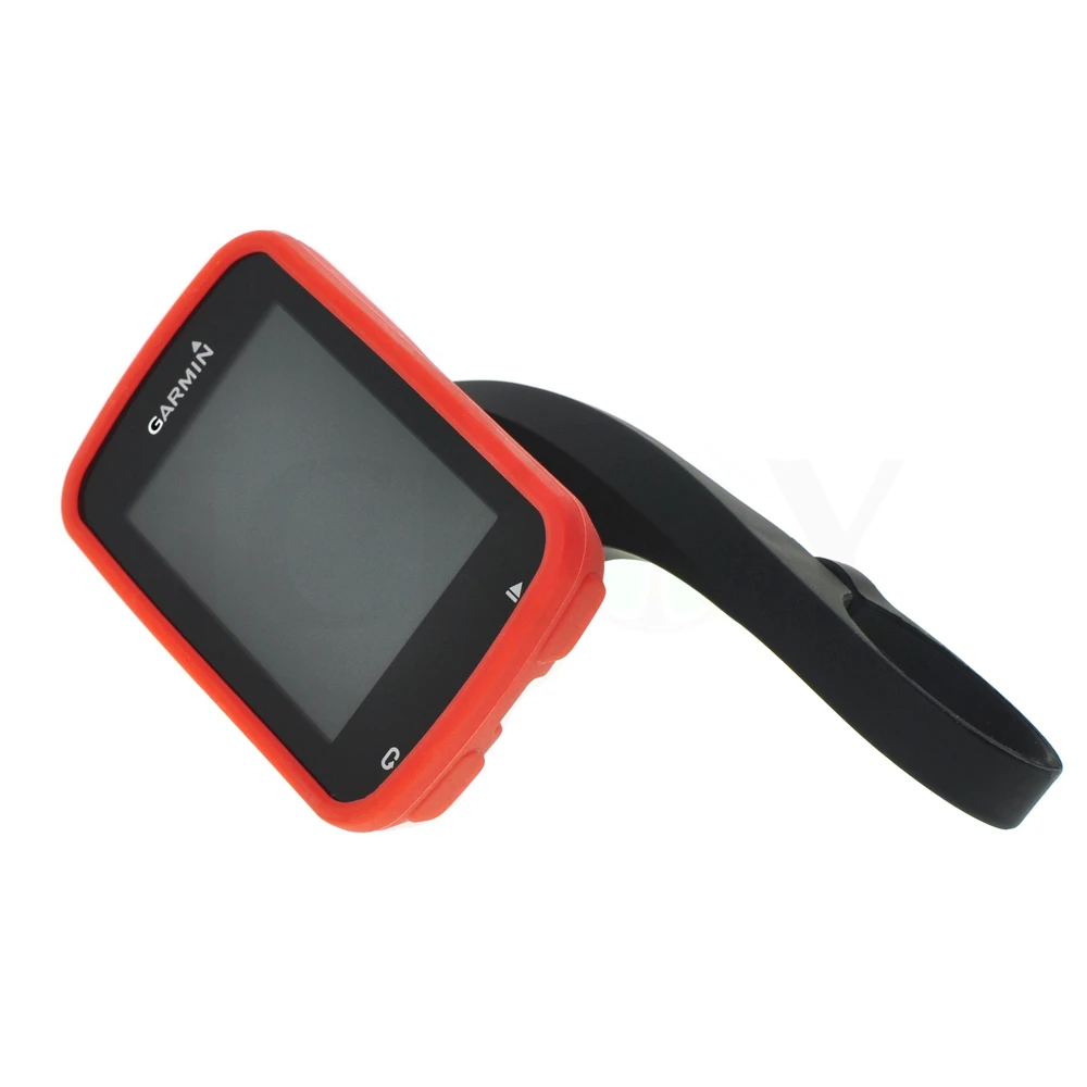 

31.8mm Bicycle Computer Handlebar QuickView Black Mount Bracket + Protect Rubber Red Case for Cycling GPS Garmin Edge 820