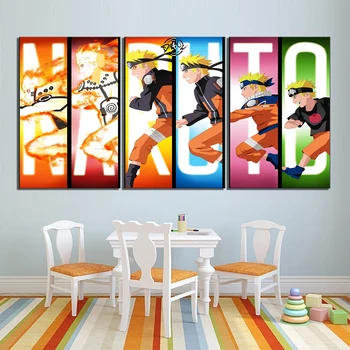 

Home Decoration Hd Print Canvas Painting 3 Pieces/pcs Naruto Anime Uzumaki Pictures Wall Artwork Modular Poster For Living Room