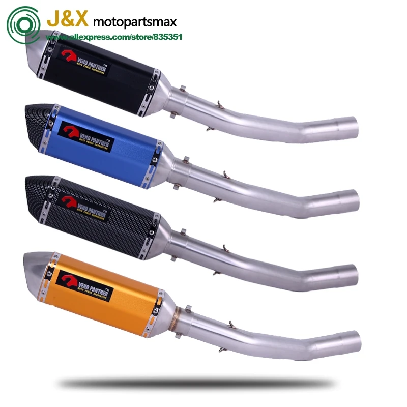ZX 10R Motorcycle Exhaust Escape Muffler Middle Link Pipe Full System
