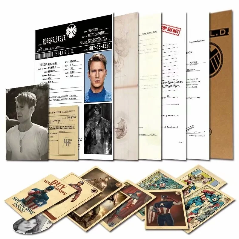 

Captain America Agent of SHIELD File folder Avengers Poster Wall Sticker Superhero Movie Props Replica