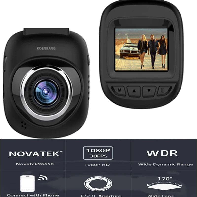 

KOENBANG WiFi Car DVR DVRs Registrator Dash Camera Cam Digital Video Recorder Camcorder 1.5" Monitor Screen for TOYOTA