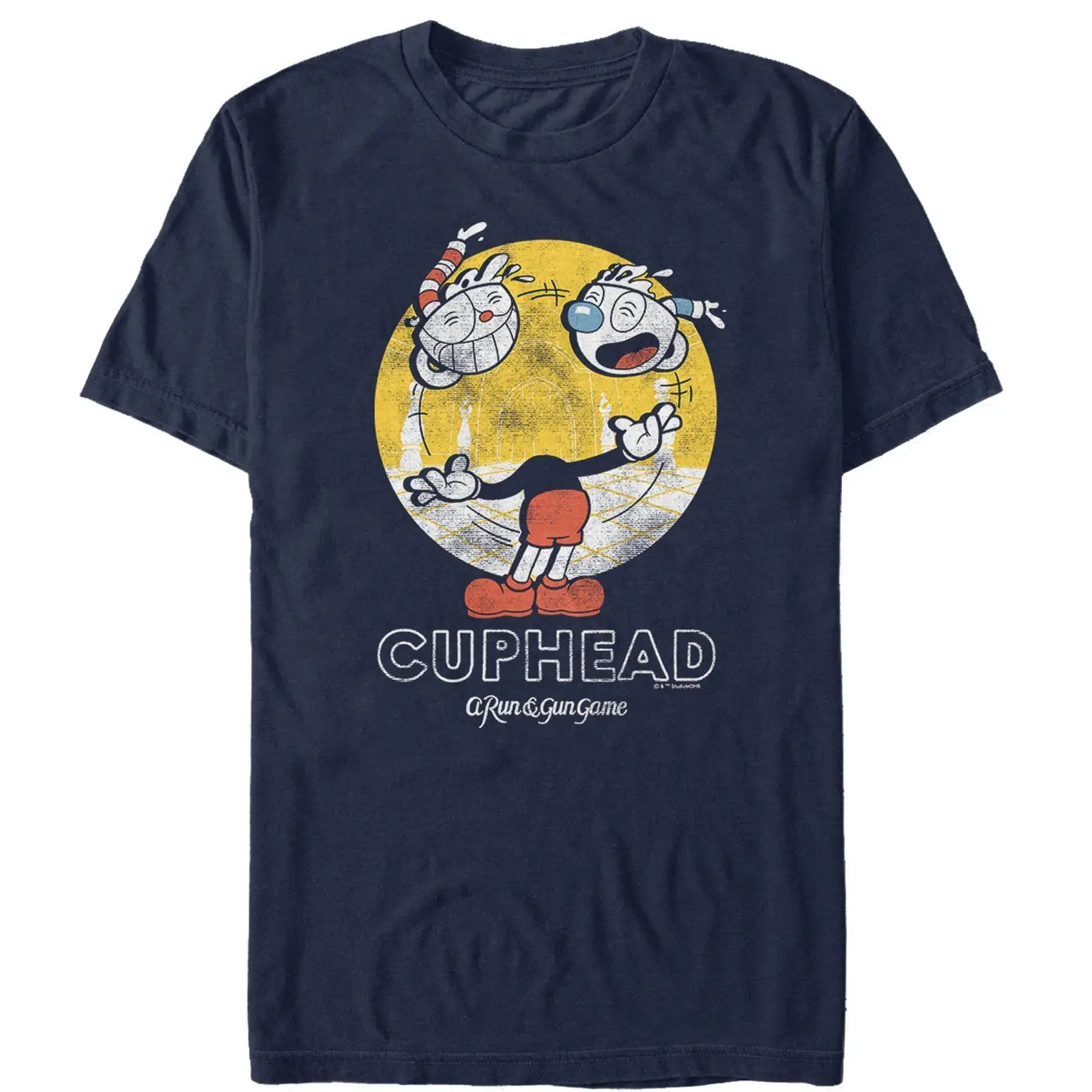 Cuphead Ретро жонглирование головы мужская графическая футболка dispout Горячая Новая |