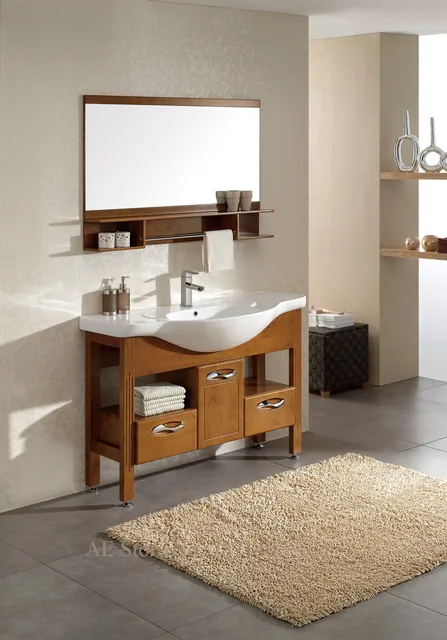 Badezimmerschrank mit keramik waschbecken hochwertigen massivem ... Badezimmerschrank mit keramik waschbecken hochwertigen massivem ...