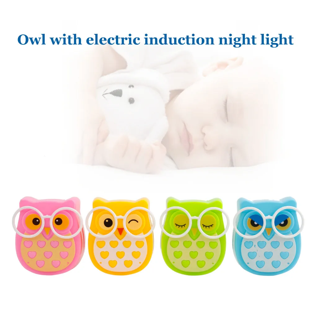 

220V NDTUSMZ Nightlight Auto Control Sensor Lamp Mini Owl Led Soft Lights Bedroom Lighting Wall Light Edition Automatic Light