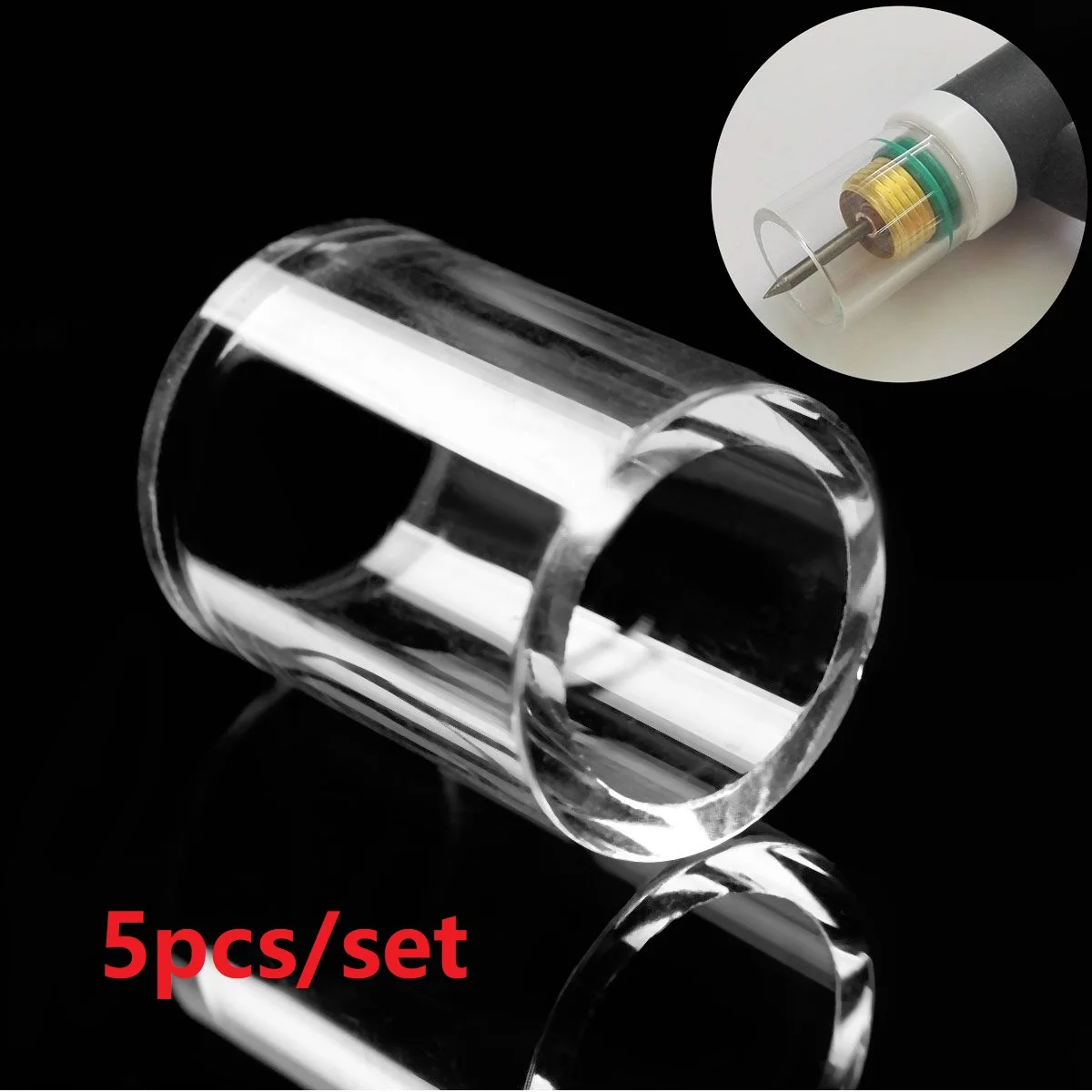 5pc/lots New Clear Pyrex Welding Stubby Gas Lens Glass Cup For Tig WP-17/18/26 Torch