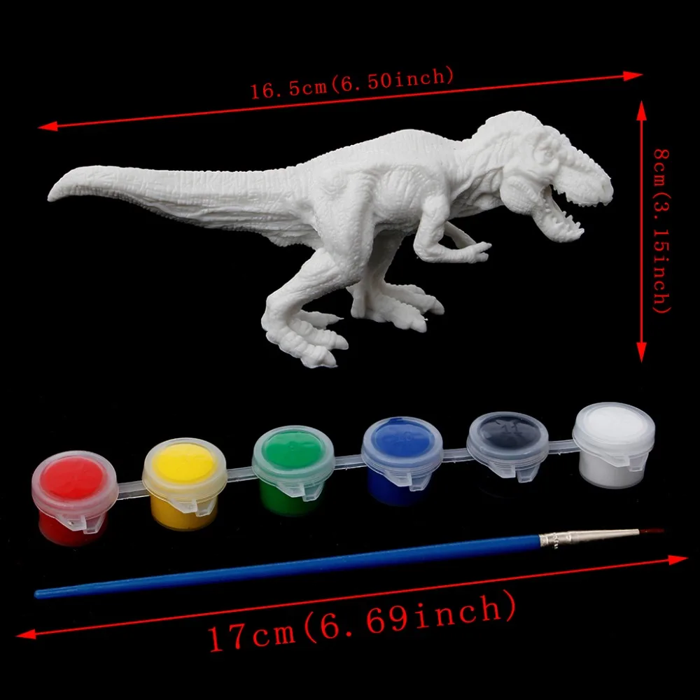 DIY раскраска картина Животное Динозавр Модель Рисунок граффити Дети Обучение искусство Развивающие игрушки для рисования подарки