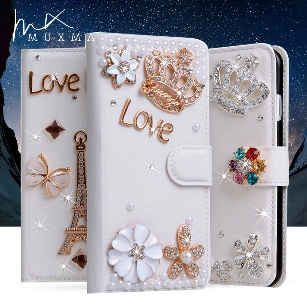 

For Sony Xperia L1 Case G3311 G3312 G3313 Glitter Diamond Leather Case Crystal Flowers Wallet Cover Flip Coque Mobile Phone Bags