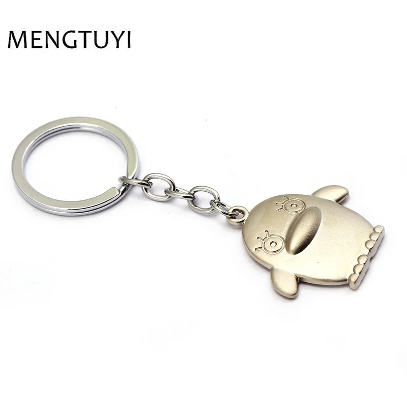 

J Store Cosplay GINTAMA Key chain silver cute mascot Keychain duck shape metal anime keychain souvenir girl gift
