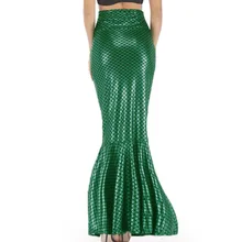 Роскошные Длинные юбки для женщин, женские блестящие вечерние винтажные летние облегающие тюбики с хвостом русалки, большие размеры, юбки с высокой талией