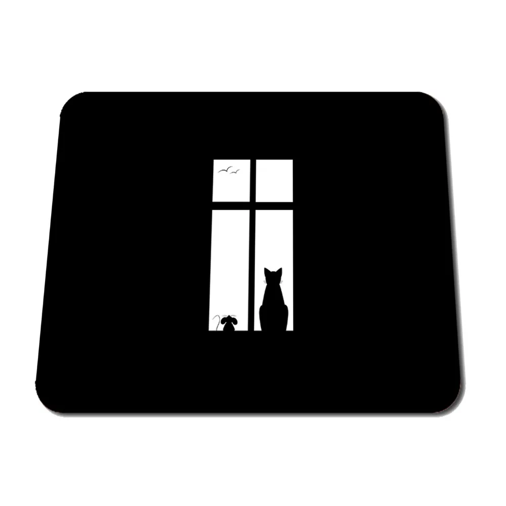 Cat and dog Mouse Pad, Cute Cats Pattern, Mousepad, Computer