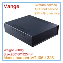 1 шт./лот, проектная коробка с порошковым покрытием, железный металлический материал, корпус прибора, шасси 280*80*325 мм для электронного аппарата