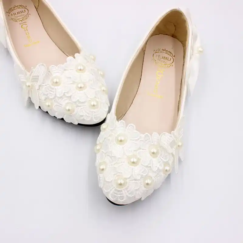 ivory lace flats