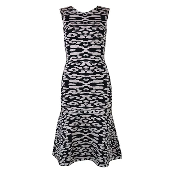 

Top Quality Sexy Tank Jacquard Bandage Dress 2019 Knitted Elegant Designer Party Dress