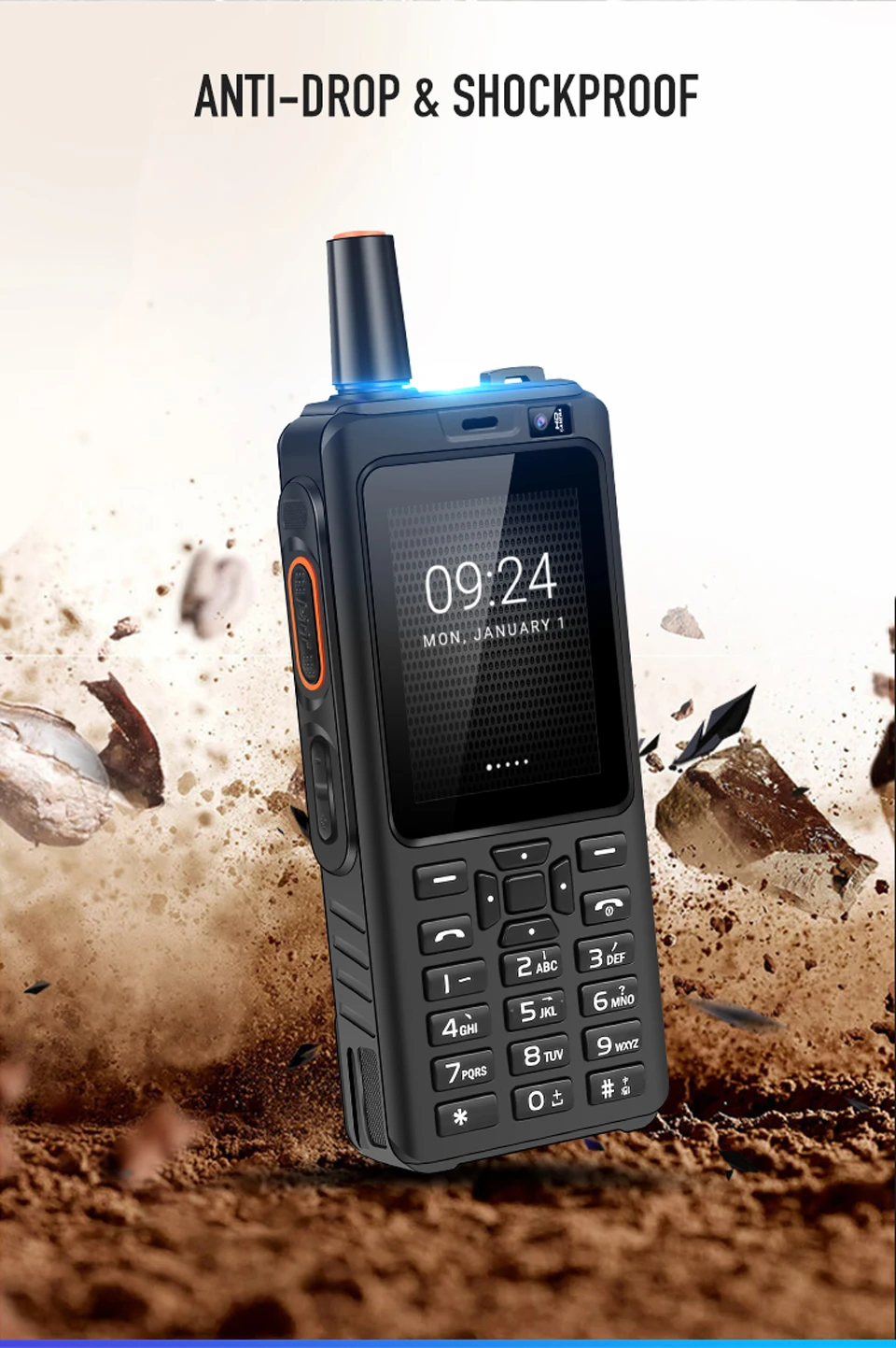 UNIWA Alps F40 Zello Walkie Talkie 4G мобильный телефон IP65 Водонепроницаемый Прочный смартфон MTK6737M четырехъядерный Android функция телефона