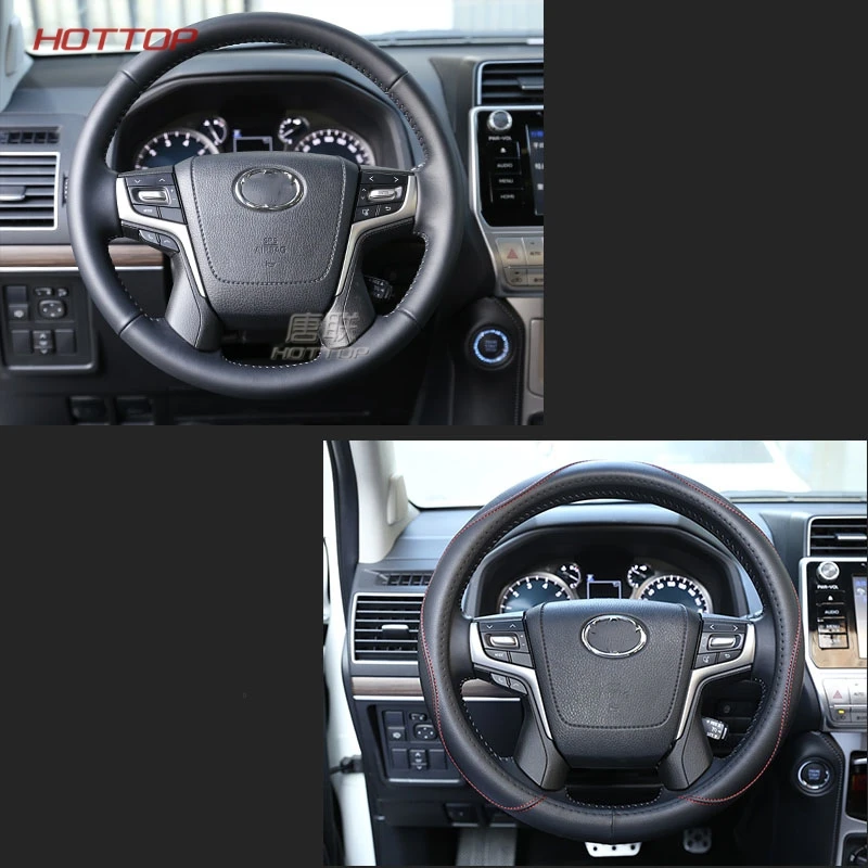 Кожаный чехол рулевого колеса автомобиля для toyota LAND CRUISER 200 Prado 150 120 2010 2018|Чехлы на