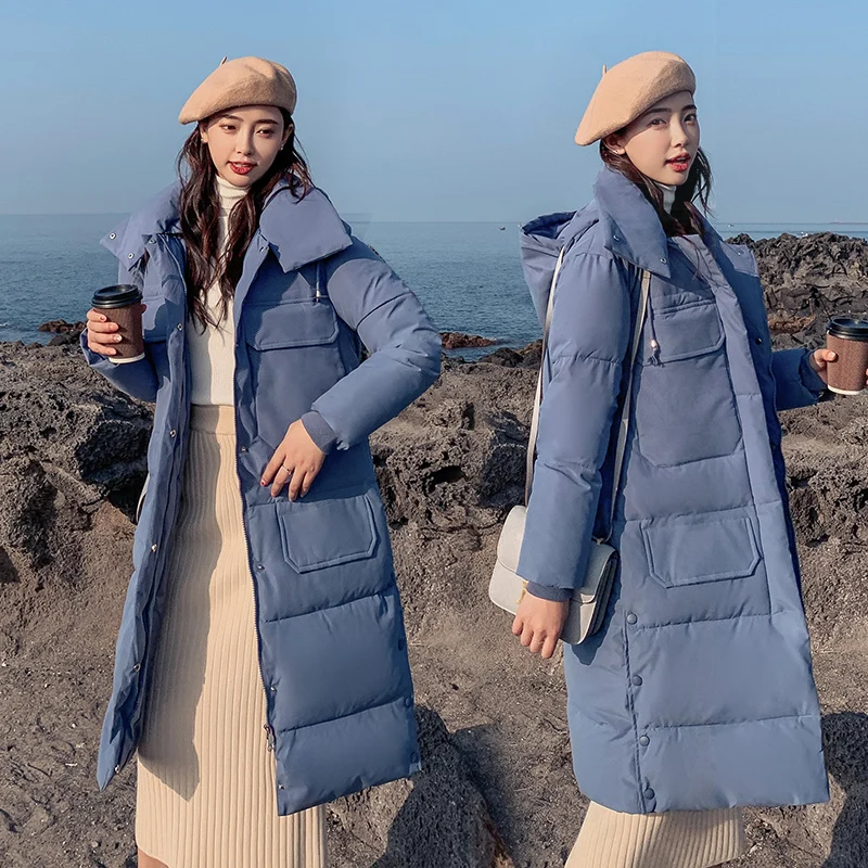S-3XL autumn winter Women Plus size Fashion cotton Down jacket hoodie long Parkas warm Jackets Female winter coat clothes