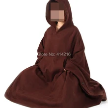 Унисекс Зима и осень буддийские Единоборства мантия плащ монаха костюм монаха плащ для медитации дзен костюм монахини теплый коричневый