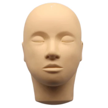 

1PC Professional silicone Massage Training Mannequin Flat Head Practice Make Up Model Eyelash Extensions