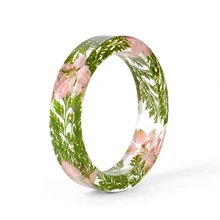 KCALOE NEW Dried Flower Bangles For Women Resin Bracelet Real Rose Baby Breath Flowers Inside Vintage Party Jewelry Bracelets KCALOE NEW Dried Flower Bangles For Women Resin Bracelet Real Rose Baby Breath Flowers Inside Vintage Party Jewelry Bracelets