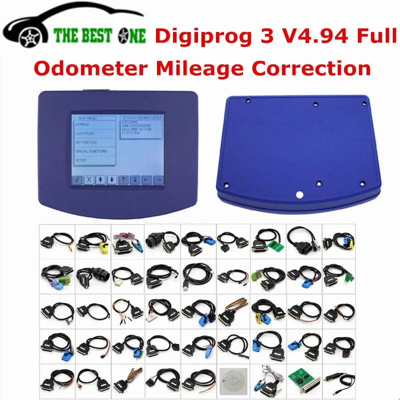 DHL с FTDI Digiprog 3 V4.94 программатор одометра инструмент Digiprog iii 4,94 коррекция пробега Digiprog3 полный набор OBD2 кабелей
