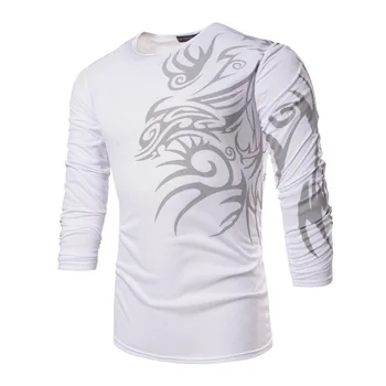 

TX71 fashion Europe and the United States style tattoo long sleeved T-shirt