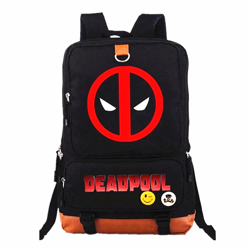 

2017 New Marvel Comics Deadpool Backpack Laptop bag Teenagers Backpacks School Bags Mochilas Travel Rucksacks