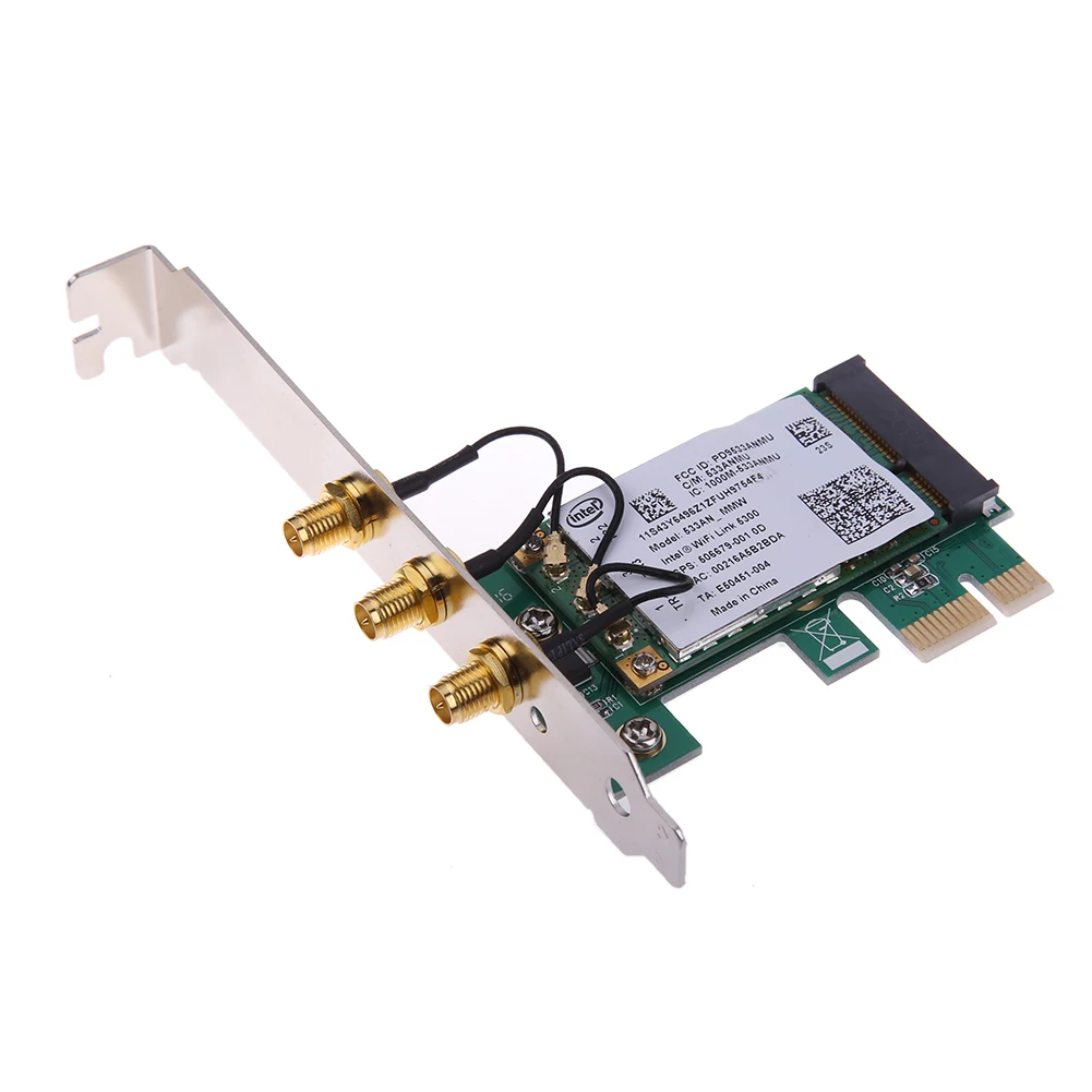 802.11 b/g/n 450Mbps Wireless WiFi  PCI-Express Adapter Desktop Card for Intel 5300 Compatible Slot PCI-E X1/X4/X8/X16