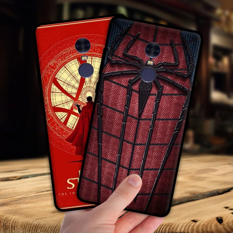 Чехол mosirui для xiaomi redmi note4 Marvel hero Deadpool Spiderman Черная пантера Халк силиконовый мягкий