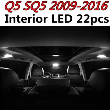 

Tcart 22pcs Error Free Auto LED Bulbs Car Interior Lighting Kit Reading lamps Dome Lights For Audi Q5 SQ5 accessories 2009-2016