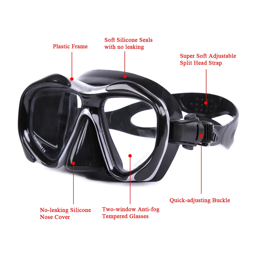 Брендовая профессиональная силиконовая маска для подводного плавания для мужчин t Snorkel для взрослых, анти-туман, УФ, водонепроницаемые очки для плавания/дайвинга для мужчин и женщин