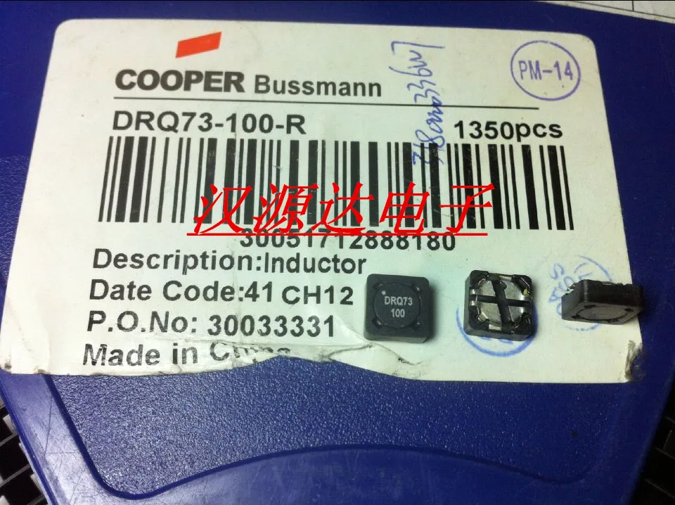 

DRQ73-100-R 10UH COOPER Cooper manufacturers double-winding shielded inductors / 1 : 1 transformer