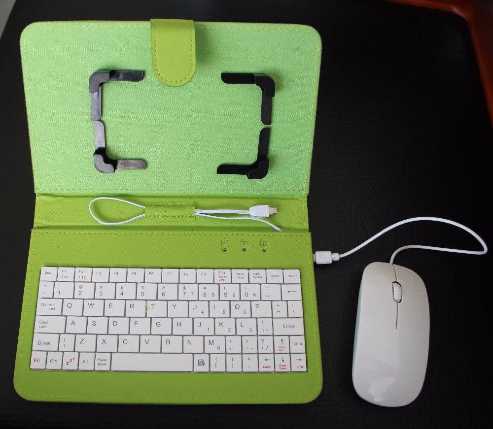 Flip case smartphones accessories wired keyboard mouse case sets Android mobile phone keypad stand