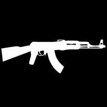 Klasyczna broń palna Ak-47 Kalashnikov wojskowych entuzjastów samochodów naklejka na SUV okno motocykl kajak winylowa tablica naścienna Car styling Jdm