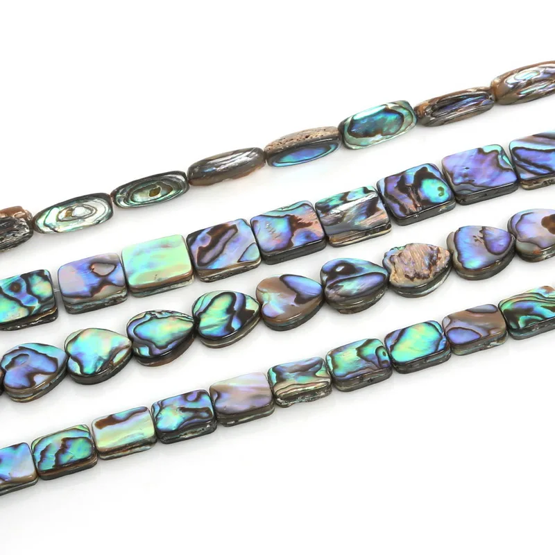 

New Fashion Rectangle/ Square/ Irregular -Shape/Heart Natural Abalone Sea Shell Beads For DIY Bracelet Jewelry Findings Making