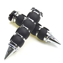 1 пара 1 ''25 мм или 7/8'' 22 мм мотоцикл ремонт руль хромированные алюминиевые резиновые ручки на руль на заказ ДЛЯ Chopper Cruiser