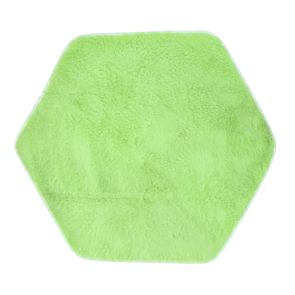 Soft Ice Silk Kids Baby Indoor Playhouse Tent Carpet Rug Pad Bedroom Cushion Floor Activity Toy - Hexagonal Green