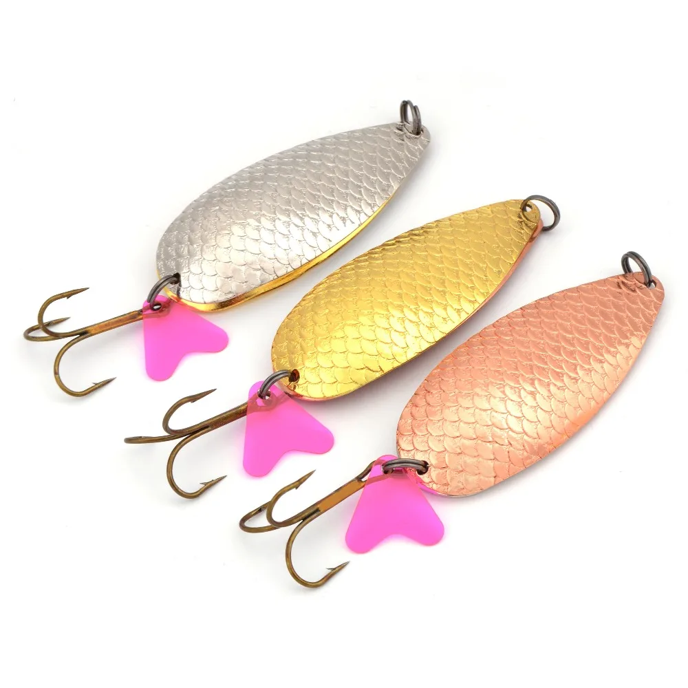 

1PC 30g 2 Color Spoon Fishing Lure With#4 Or 5# Mustad Hook Hard Fishing Spoon Lure Metal Jigging Lure Baits