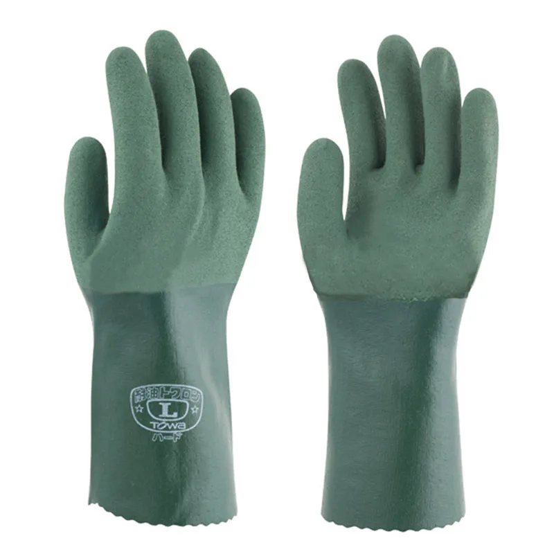 TOWA 566 рабочие перчатки маслостойкие антикоррозионные кислотные и щелочные защитные перчатки износостойкие механические работы с маслом