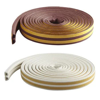 

5M Self Adhesive D Type Doors & Windows Foam Seal Strip Soundproofing Collision Avoidance Rubber Seals HG99