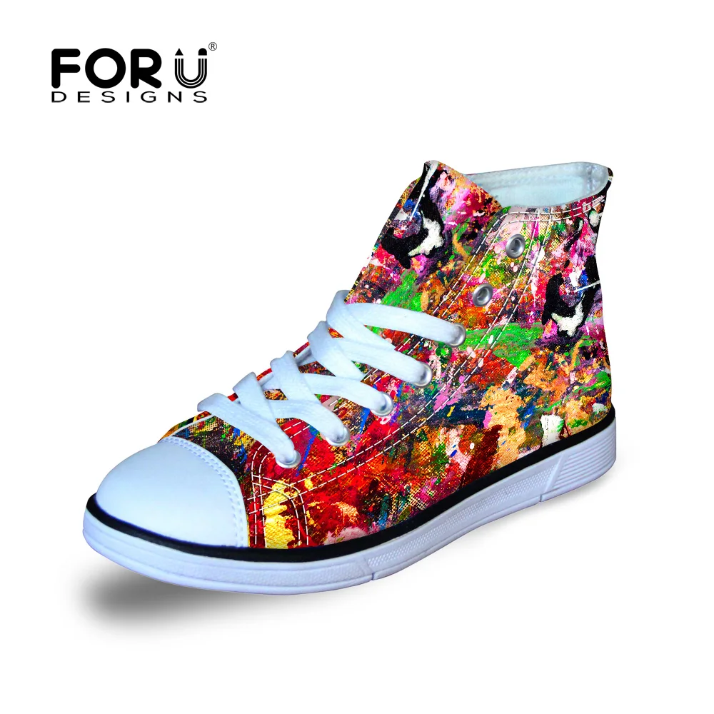 

FORUDESIGNS Kids Shoes 2018 Brand Sneakers for Children Boys Girls Running Sport Walking High Top Canvas Shoes Outdoor Cycling