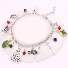 Модный очаровательный браслет Buffy the Vampire Slayer, античный серебряный маленький эмалированный кулон, манжета, браслеты, обертывание для женщин и мужчин, ювелирные изделия