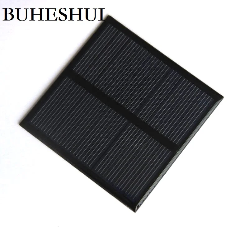 

BUHESHUI 0.7W 5V Solar Panel DIY Solar Cell Battery Charger For 3.7V LED Light Toy 70*70*3MM Polycrystalline 5pcs