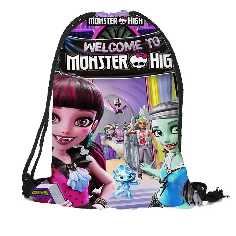 Рюкзак на шнурке с принтом Monster High дорожные пляжные школьные сумки большой