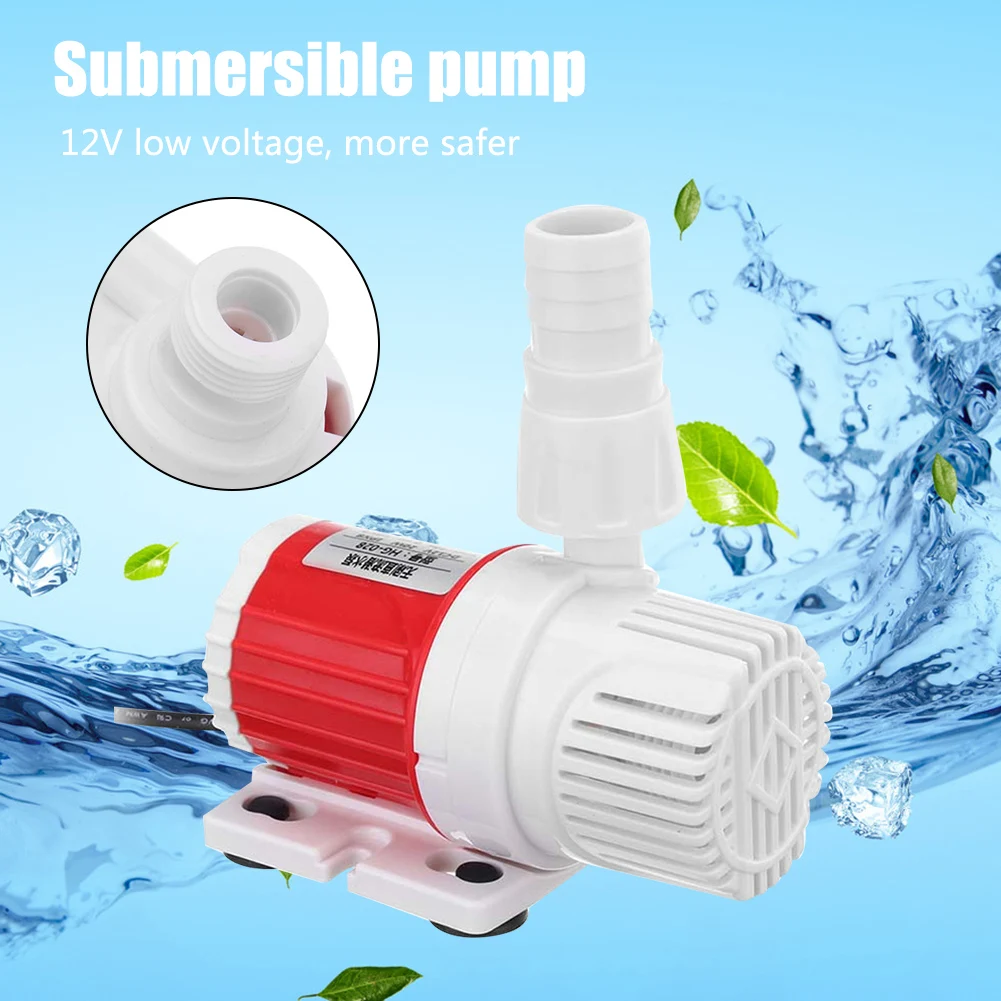Насос погружной DC12V 20 W Портативный 1100L/ч Максимальный подъем 5 M водяной насос аквариума HG-028 насос погружной p25