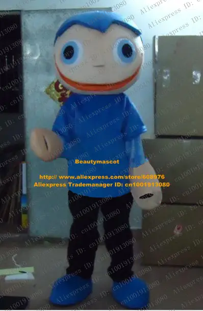 Funny Flesh Pink Boy Lad Mascot Costume Cartoon Character Mascotte