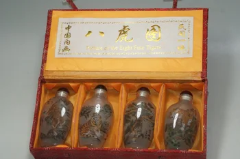 

Fine old Chinese Unique Painting snuff bottle inside painted four combinations