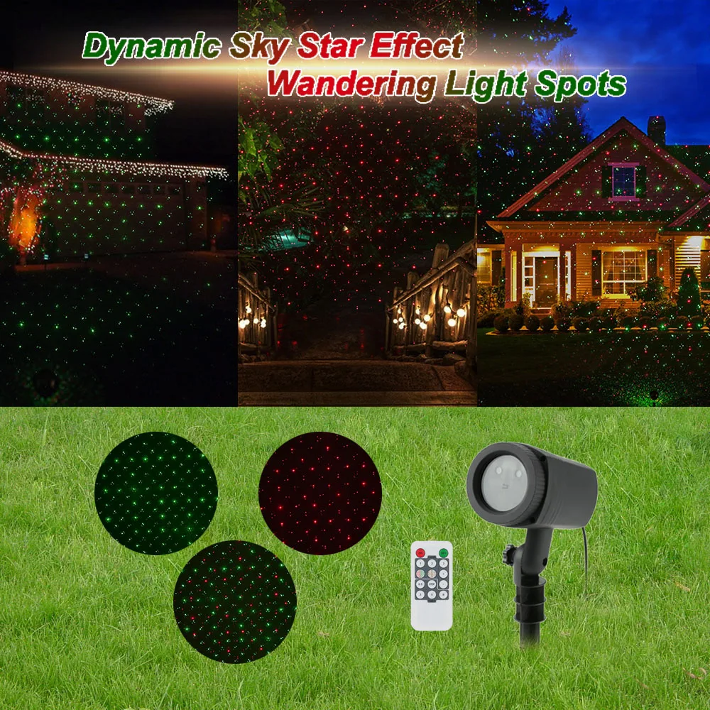 

Outdoor Remote Control Dynamic RGB Sky Star Effect Light IP65 Waterproof for Holiday Garden Decor Lawn Spotlight Festival Lamp