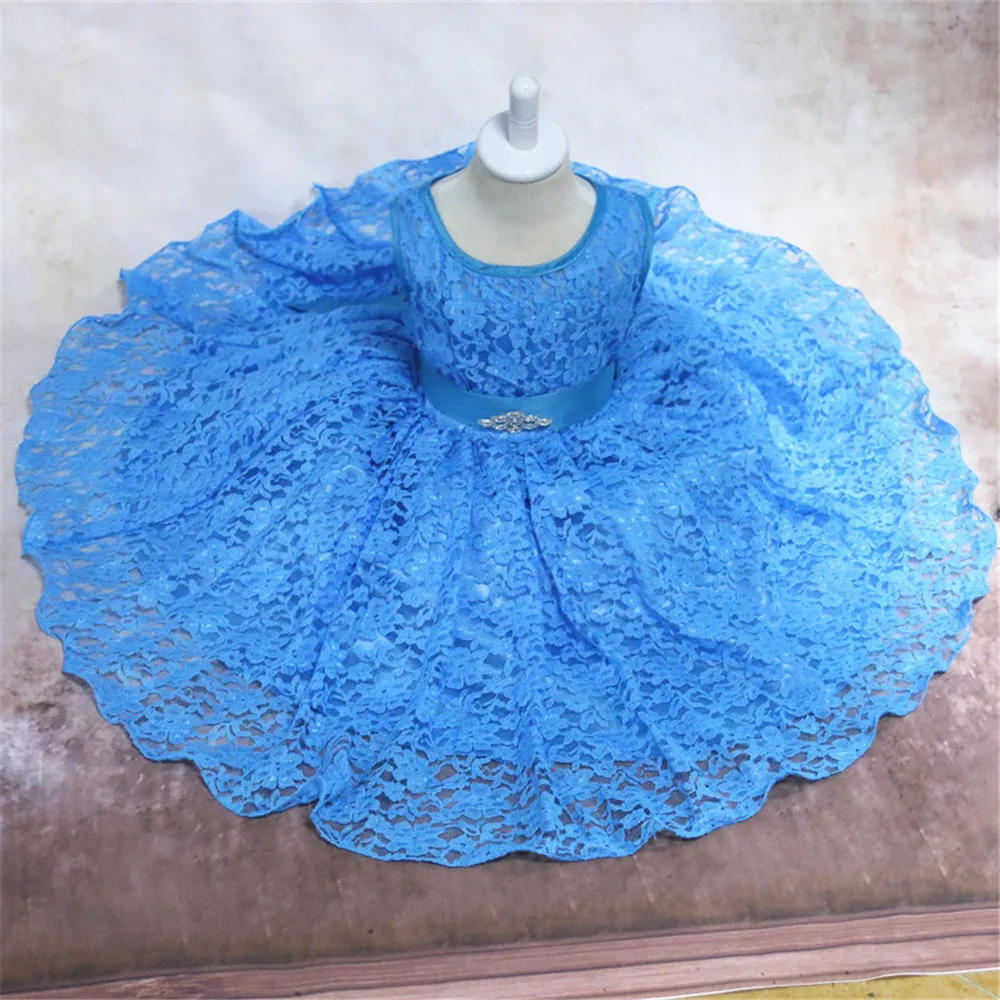 Heißer Verkauf Kinder Mädchen Partei Kleid Kinder Niedliche Design Prinzessin Kleid Babys Gürtel Spitze Blume Tutu Kleid Sommer Ärmellose Kleidung